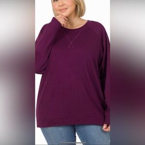 New Zenana Outfitters Plum Sweatshirt